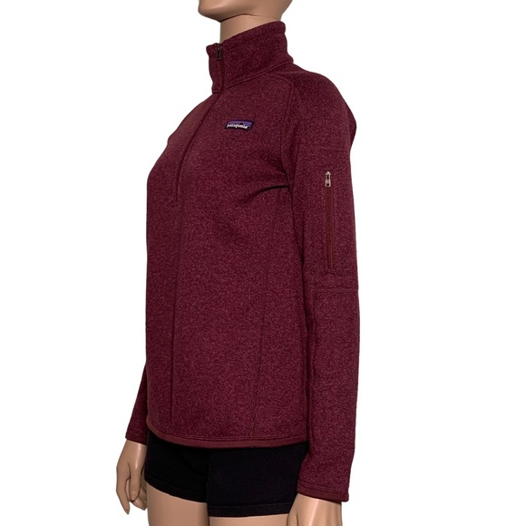 Patagonia Better Sweater Women's Maroon 1/4 Zip Pullover XS - Picture 7 of 13